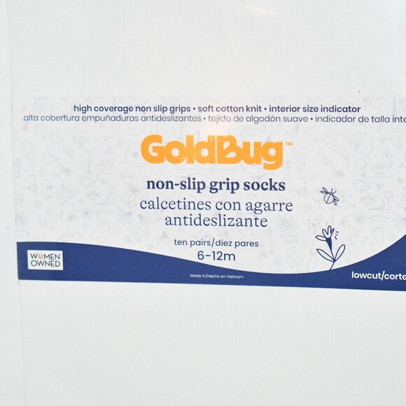 Goldbug Tiny Treads Socks – Baby, 10 Pairs 6-12 MOS NWT Brand: Goldbug Color: Wh - Picture 2 of 4